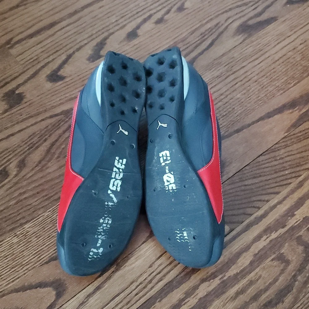 Puma Gray & Red Slide On Sneakers
